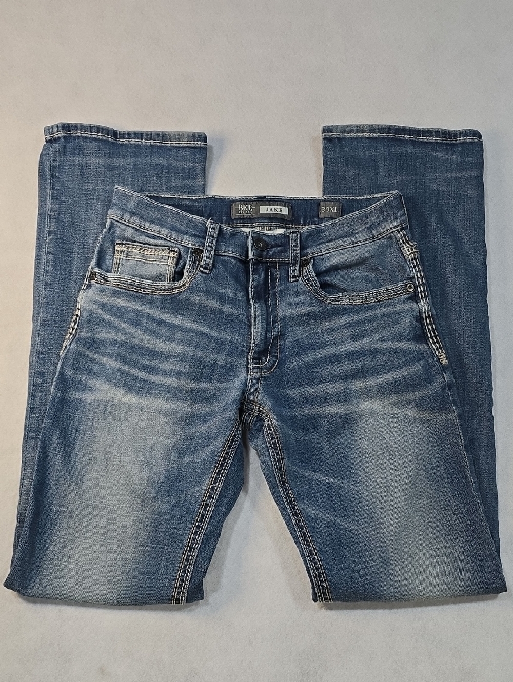 BKE Men’s Faded Blue Bootleg Jeans Size 30XL